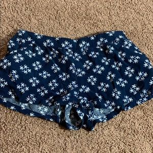 Blue palm tree shorts. Hollister